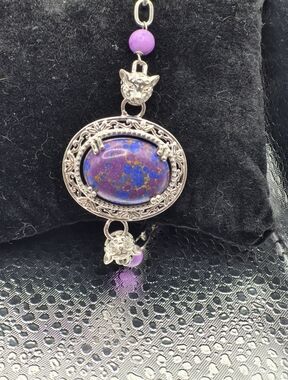 Mojave Purple Turquoise Paperclip  Bracelet